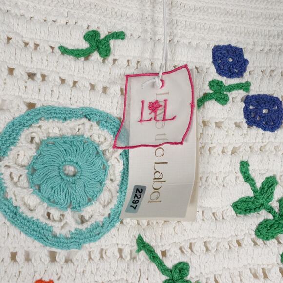 New Love the Label Tuckernuck Leighton Skirt Crochet Floral Large 2297-28 - Picture 8 of 16